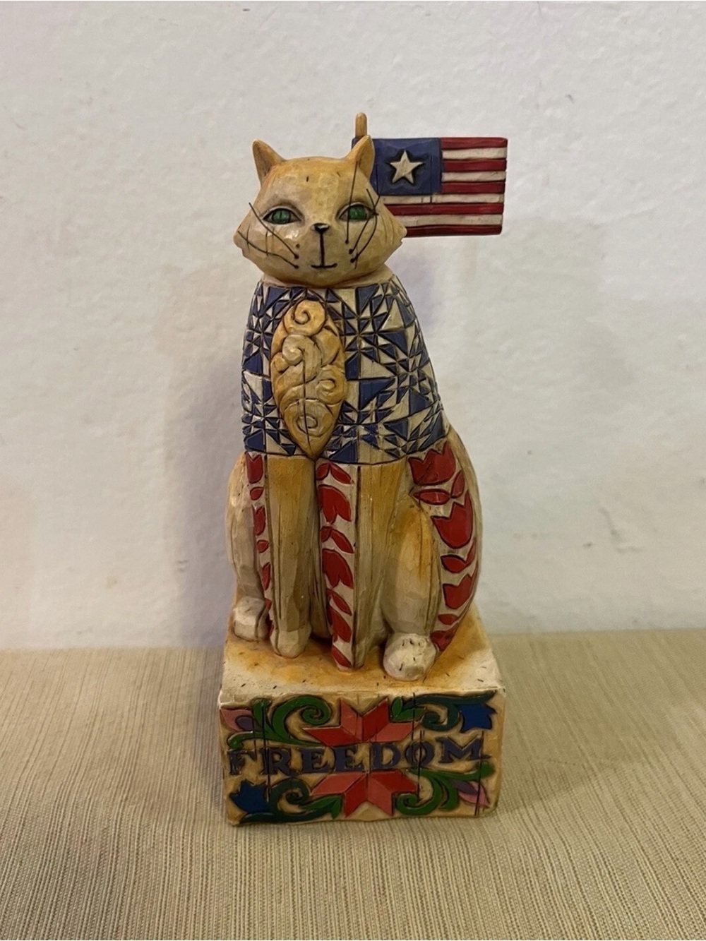 Jim Shore With Liberty & Justice for all Cat figurine